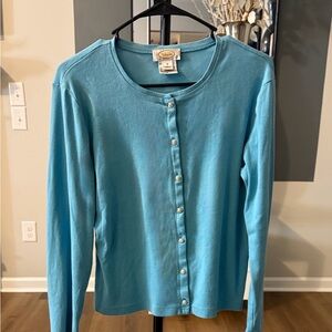 Talbots Blue Cardigan Sweater